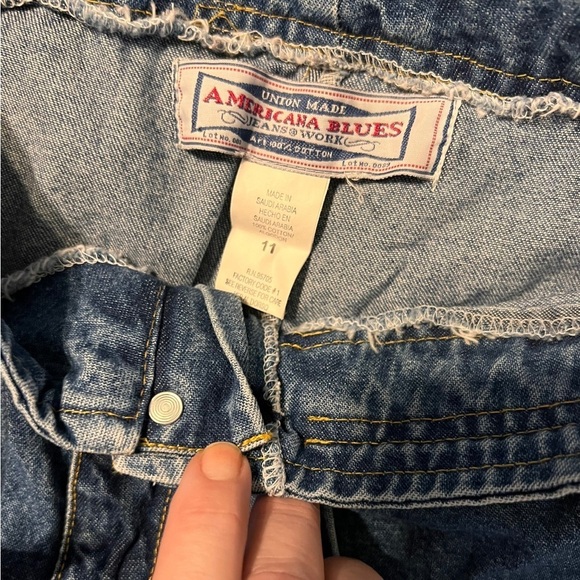 Vintage Americana Blues Wide Leg Drawstring Jeans - Picture 9 of 9